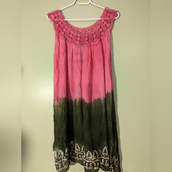 SHORELINE Tie dye sleeveless dress beach cover-up resortwear - Picture 8 of 8